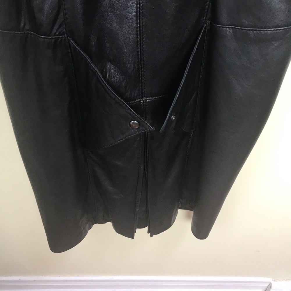 Danier Vintage 1980s Pencil Pockets Leather Skirt - Picture 6 of 16
